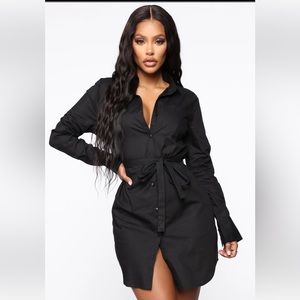 BRAND NEW W/TAGS BLACK SHIRT DRESS BACKLESS